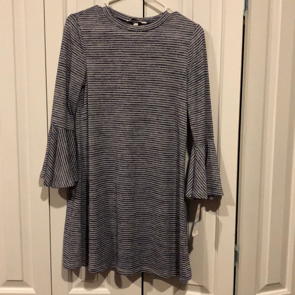 Navy striped dress